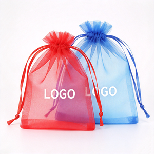 Cheap Wholesale Organza Mesh Drawstring <b>Gift</b> Pouch Custom Logo Sheer Bag for Wedding Favor Candy Jewelry Packing - Product Image 3