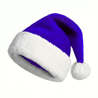 Gorro de Santa Claus de Felpa Multicolor - 9 Colores Disponibles para Fiestas, Cosplay, Decoración Festiva, Proveedor de Gorros