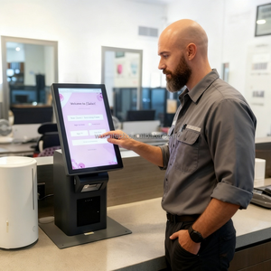 Terminal de <span class=keywords><strong>paiement</strong></span> en libre-service WUXIN 15,6 21,5 pouces, écran tactile paysage/portrait, machine d'enregistrement automatique pour salon de manucure - Product Image 2