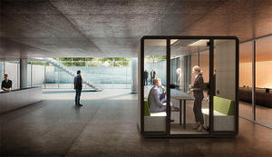 Soundbox Mobile Silence 4 Places Cabine de réception Bureau Pod Porte vitrée intérieure Réduction <span class=keywords><strong>du</strong></span> <span class=keywords><strong>bruit</strong></span> Insonorisé Meeting Pod - Product Image 6