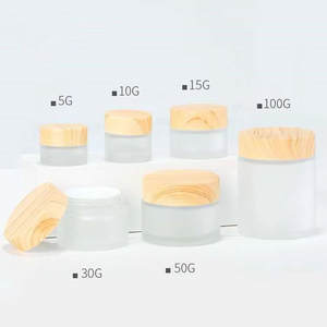 Hot sale cream <b>jar</b> with bamboo lid, factory wholesale <b>glass</b> <b>jars</b>, face cream <b>jars</b>, skin care product <b>jars</b>. - Product Image 5