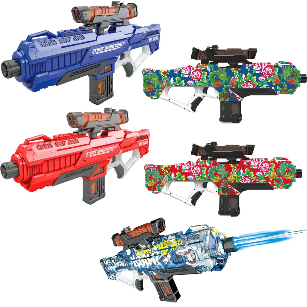 New product Summer Outdoor Long-range large size Plastic Fully Automatic Electric Water Sprinkler Gun Toy armas de fuego real