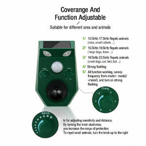 เครื่องไล่นกสุนัขแมวสุนัขและแมวควบคุมสัตว์รบกวนด้วยพลังงานแสงอาทิตย์เซ็นเซอร์ PIR อเนกประสงค์ - Product Image 5