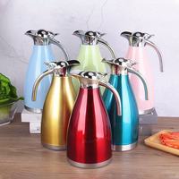 Bouilloire isotherme Kecolove en acier inoxydable 304, grande capacité, garde au froid et au chaud pendant 24 heures, 2L, double isolation.