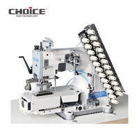 Machine à coudre industrielle à points de chaînette multi-aiguilles Golden Choice VC008-12064, 12 aiguilles, avec tire-fil arrière