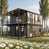 Maison extensible moderne résistante aux températures extrêmes, panneaux sandwich en PU, système de drainage imperméable, aménagement personnalisé, maison préfabriquée
