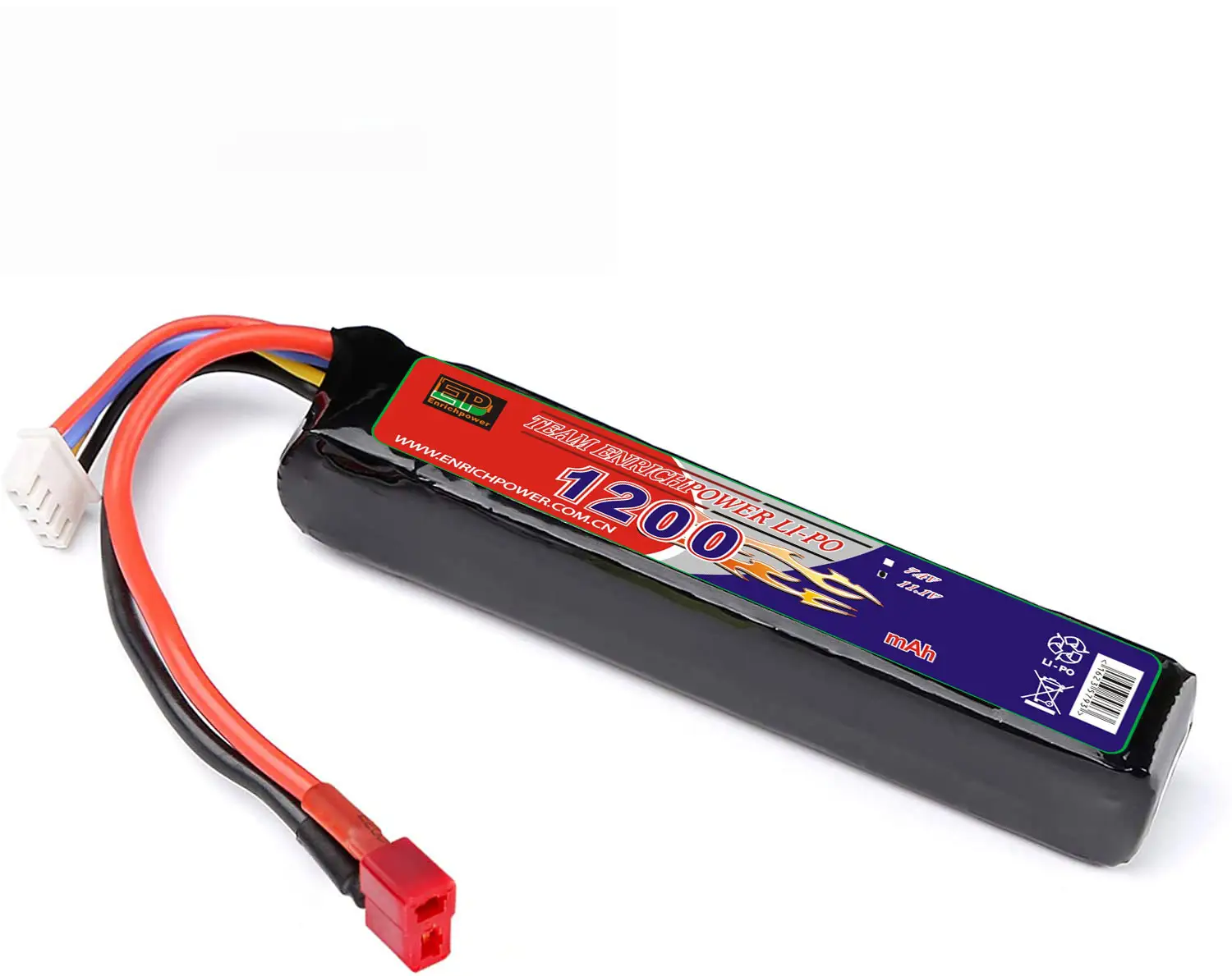 EP factory CE 2S 7.4V 1200mah 20C for airsoft watergun with Deans Tamiya