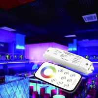 Contrôleur LED RGB sans fil RF + Récepteur R3 DC12-24V 3A 3CH 10 Modes Dynamiques 4096 Niveaux Sans Scintillement pour LED RGB