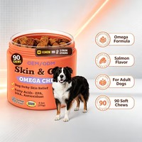 N4P-3 Soft Chews Saveur Canard Soutien Immunitaire Multivitamines et Probiotiques Riches en Protéines Supplément Apaisant pour Chiens