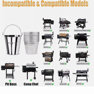 Cubo de grasa galvanizado de aleación de hierro a prueba de óxido para parrillas <span class=keywords><strong>TRAEGER</strong></span> - Product Image 5
