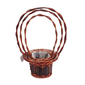 Venta directa de fábrica Firme Regalo tejido a mano de ratán Decorar Cesta de picnic de mimbre de sauce - Product Image 1