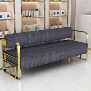 Sofá Kelly de Estilo Moderno, Diseño Simple, Tela Suave, Muebles Modernos de Acero Inoxidable, Muebles para el Hogar, Sillas de Espera, Sala de Estar - Product Image 2
