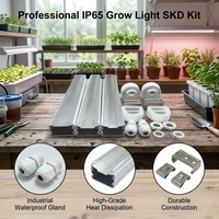 Kit SKD T8 LED Grow Light Housing Semi-Démontable IP65 Étanche Dissipation Thermique pour Éclairage de Plantes