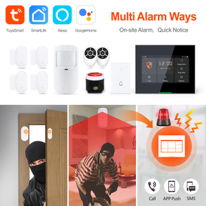 Tuya Smart High-Grade GSM WIFI Sistema de seguridad para el hogar Material ABS Kit grande con fuente de alimentación de batería PST-H502-4GEU - Product Image 5
