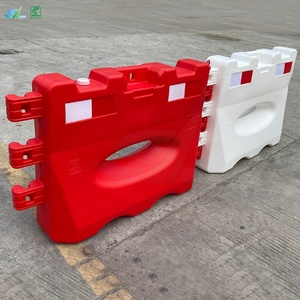 New Design Eco-Friendly HDPE Plastic 900A Water Filled Red/White High-Intensity Prismatic Reflective IP68 Protection Bollard - Product Image 4