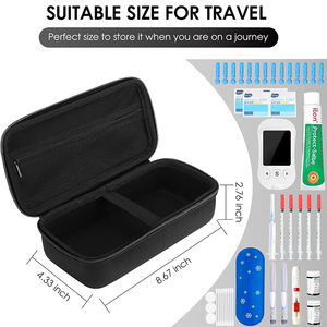 Logotipo personalizado Atacado Portátil Caso De Viagem Diabético para Suprimentos Estojo para Monitor De Glicose Insulina Canetas Tiras De Teste - Product Image 3