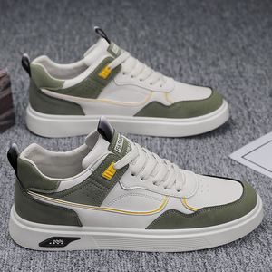 Nouvelles chaussures de basket-ball décontractées en cuir imperméable pour hommes Chaussures de sport polyvalentes à la mode pour adolescents - Product Image 4