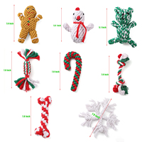 Ensemble de jouets de corde pour chien de Noël Le cadeau comprend un nœud, un bonhomme de neige et un jouet de flocon de neige Jouets à mâcher pour chien
