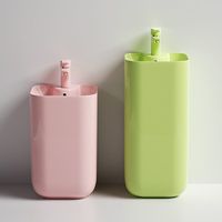 Wastafel Anak Persegi Panjang Model Pedestal untuk Luar Ruangan, Satu Bagian, Desain Kartun Modern Minimalis, Warna-warni, Keran Dua Lubang