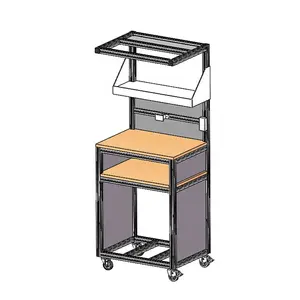 Langle Aluminium Workbench pipa lean workstation rakitan meja kerja rakitan rakitan elektronik