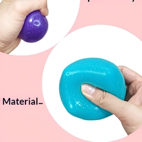 Jouet anti-stress en plastique personnalisable, souple et à récupération lente, en forme de bonbon malté scintillant et de glaçon