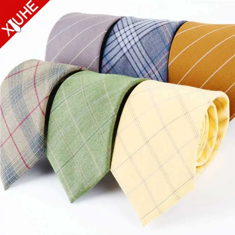 High Quality TR Fabric Ties Fashion Striped Plaid Jacquard Neckties Printed Wholesale Polyester Cotton Ties