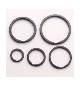 15mm 20mm 25mm 30mm 32mm negro resistente 304 Acero inoxidable Metal plano <span class=keywords><strong>Split</strong></span> llavero con anilla para llaves de coche para el hogar accesorio - Product Image 3
