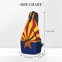 Sac à bandoulière avec drapeau de l'Arizona, sac à dos patriotique de grande capacité, sac à dos de voyage et de randonnée, sac à bandoulière pour hommes et femmes, personnalisé