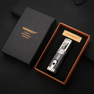 ไฟแช็คโลหะคุณภาพสูง ทนลม ไฟสีฟ้าอเนกประสงค์ สำหรับอุปกรณ์สูบบุหรี่ - Product Image 2