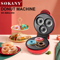 Machine à beignets SOKANY854, petite machine à beignets pour la maison, 3 trous, mini-machine à beignets électrique multifonctionnelle, commande mécanique, 550W
