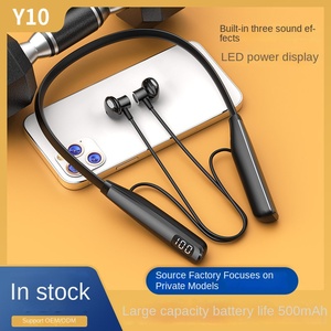 <span class=keywords><strong>Headset</strong></span> <span class=keywords><strong>Bluetooth</strong></span> Y10 Nirkabel Gantung Leher Daya Tinggi Baterai Ultra Tahan Lama Kualitas Suara Tinggi Stok Pabrik Tersedia - Product Image 2