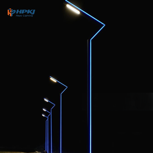 Hepu 7 Shape <b>AC</b> Powered LED Street Light 6m 8m 10m Hot Dip Galvanized Pole Outdoor Road Lighting for Urban Project - Product Image 4