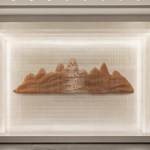 Decoraciones de Pared de Madera Tallada en Mosaico, Adornos Colgantes Suaves para Vestíbulos de Hoteles, Salones de Club, Fondos, Letreros de Pared de Madera - Product Image 3