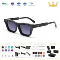 Lunettes de soleil de créateur haut de gamme, verres TAC UV400, monture carrée en acétate pleine monture, pour hommes et femmes, élégantes, pour la conduite et les activités de plein air