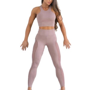 Conjuntos de Yoga Personalizados para Mujer, Ropa Deportiva para Gimnasio, Top y Leggings para Correr, Conjunto de Dos Piezas para Entrenamiento, Trajes Deportivos Sin Costuras, Conjunto de Yoga para Mujer - Product Image 2