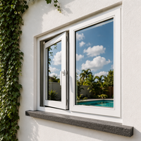 Ventanas Abatibles Horizontales Modernas Personalizadas de Fábrica China, Ventanas de Impacto para Proyectos de Viviendas con Doble Vidrio de Alta Eficiencia Energética