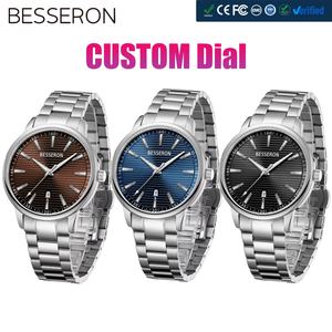 Reloj de Pulsera Personalizado para Hombre, 42 mm, Esfera Grande, Movimiento de Cuarzo, Resistente al Agua 5 ATM, Correa de Cuero y Acero Inoxidable, Estilo Ejecutivo - Product Image 2