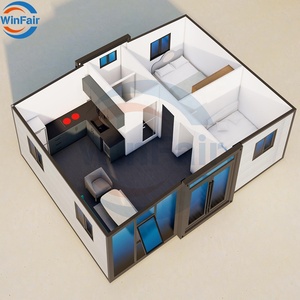 Winfair bungalow บ้านโมดูลาร์พับได้แบบปีกสองด้านขนาดเล็กสำเร็จรูป - Product Image 3