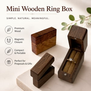 Custom Slim Wooden <b>Ring</b> <b>Box</b> Manufacturer Engraved Marry Heart Magnetic Closure Jewelry Packaging <b>box</b> Supplier Vietnam - Product Image 2