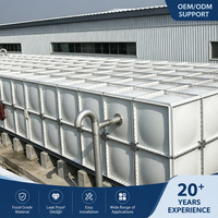 Réservoir d'eau OEM en PRV/FRP/SMC, taille personnalisée, panneau modulaire, direct usine, de 1m³ à 5000m³ pour distributeurs, entrepreneurs et projets