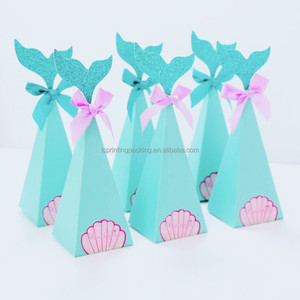 Cajas de Regalo de Papel Plegables de Lujo al por Mayor, con Recubrimiento UV y Relieve, Forma de Sirena, para Decoración de Bodas y Fiestas de Cumpleaños - Product Image 1