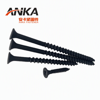 High Strength 20-100mm Black Carbon Steel Self-Tapping Drywall Screws Bugle Head ISO Gypsum Board Wood Fine Thread Inch Factory