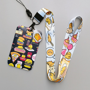 Porte-cartes et lanières Gudetama japonais, motif dessin animé mignon, accessoires portables personnalisables, cadeau étudiant, étui pour badge d'identification et carte nominative - Product Image 4