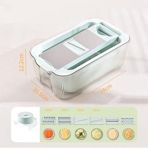 Rallador Multifuncional de Acero Inoxidable para el Hogar con Cesta de Drenaje de Doble Capa y Gran Capacidad, Cortador de Verduras - Product Image 5