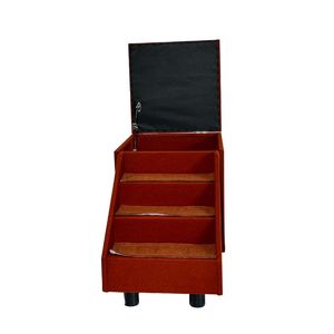 Passi in velluto a 3 passi per cani con scale antiscivolo per animali domestici con deposito per piccoli cuccioli medi gatti modello solido - Product Image 3