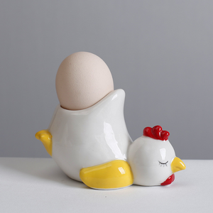 Vente en gros de porte-œufs en céramique en forme de poulet et de canard, plateau à œufs personnalisé pour le petit-déjeuner, accessoires pour œufs - Product Image 3