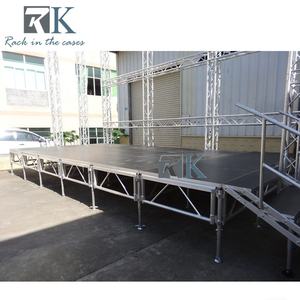 Portable Aluminum & Plywood for System Adjustable Height Quick Assembly for Outdoor Events Performance <b>Stage</b> <b>Platform</b> - Product Image 2