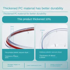 150 250Mm Plastic Vacuümdroger Transparante Drukmeter Dubbele Klep Vochtbestendige Cilinder Olievrije Vacuümpomp-Voor Testen - Product Image 3