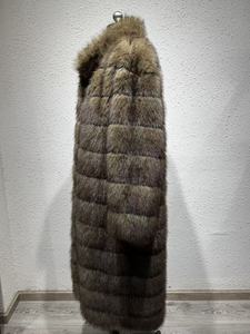 <span class=keywords><strong>Manteau</strong></span> long en fausse fourrure pour <span class=keywords><strong>femme</strong></span>, <span class=keywords><strong>manteau</strong></span> maxi de luxe en fausse fourrure de renard à col montant, vêtement d'extérieur chaud et moelleux pour l'hiver - Product Image 6