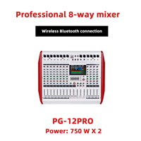 Microphone sans fil double 15 pouces + mélangeur d'amplificateur de puissance 700W * 2CH impédance 8ohm ensemble de trois pièces pour les fêtes à la maison DJ Banquets